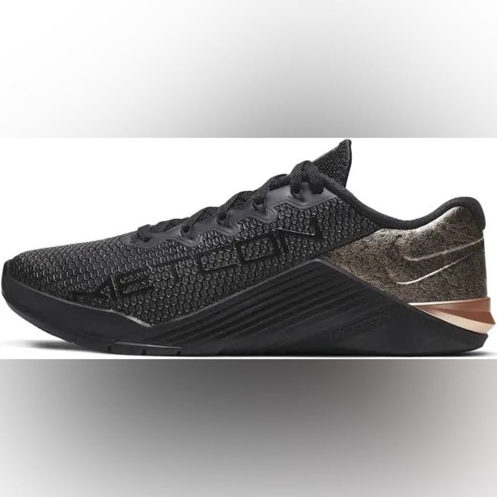 Black and Bronze Athletic Sneakers